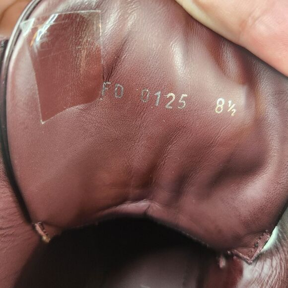 Louis Vuitton Men's Dark Whiskey Red Sword Leather Ankle Strap Boot Sz 8.5 - Picture 10 of 16